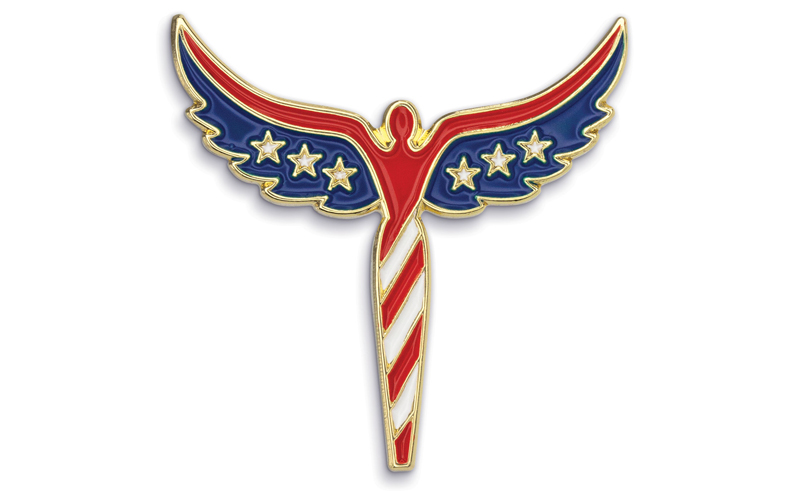 Angel Flag Pin - Die Struck Patriotic Lapel Pins Angel Flag Pin - Die Struck Patriotic Lapel Pins